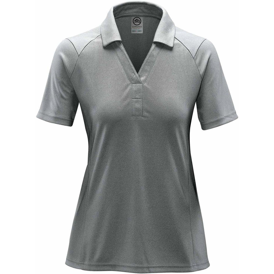 Women's Heathered Moisture-Wicking Polo | Titanium