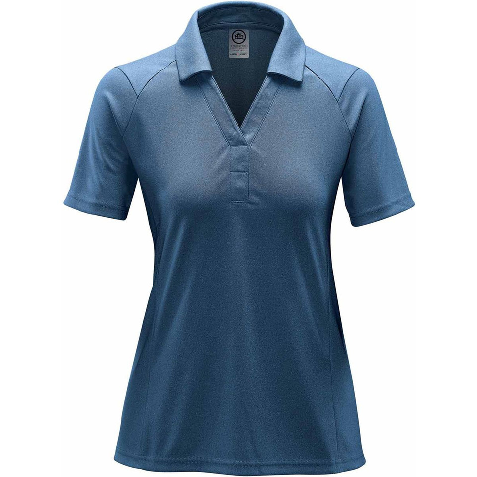 Women's Heathered Moisture-Wicking Polo | Ocean
