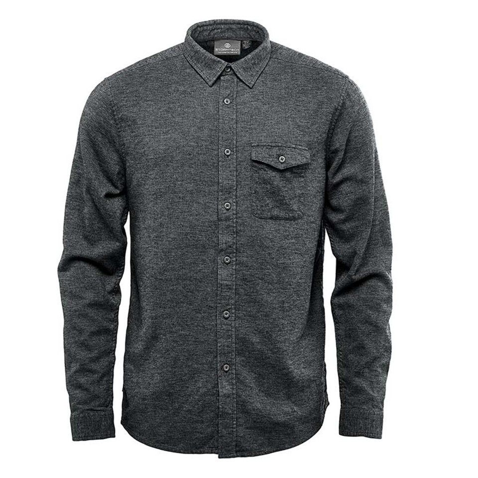 Men's Long Sleeve Twill Shirt - Graphite
