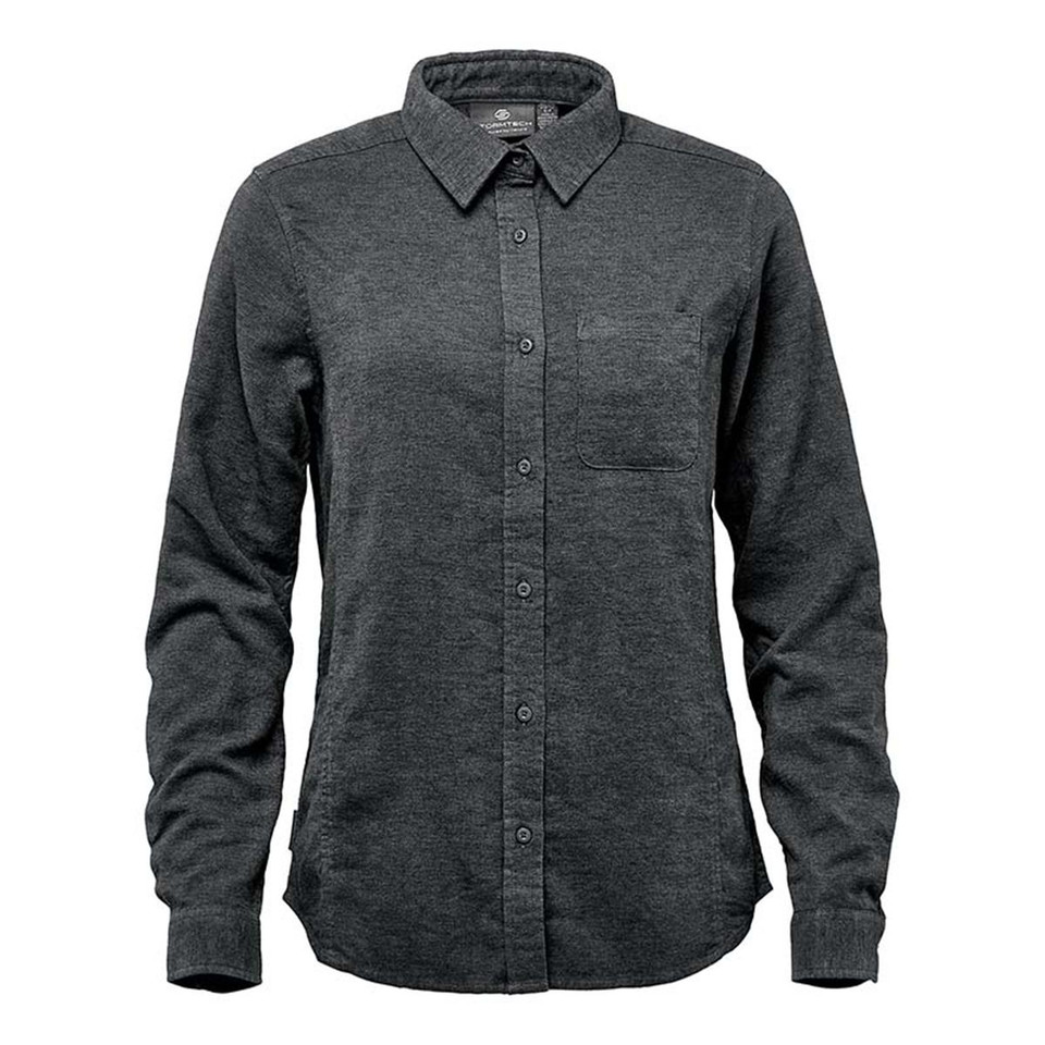 Women's Long Sleeve Twill Shirt - Graphite