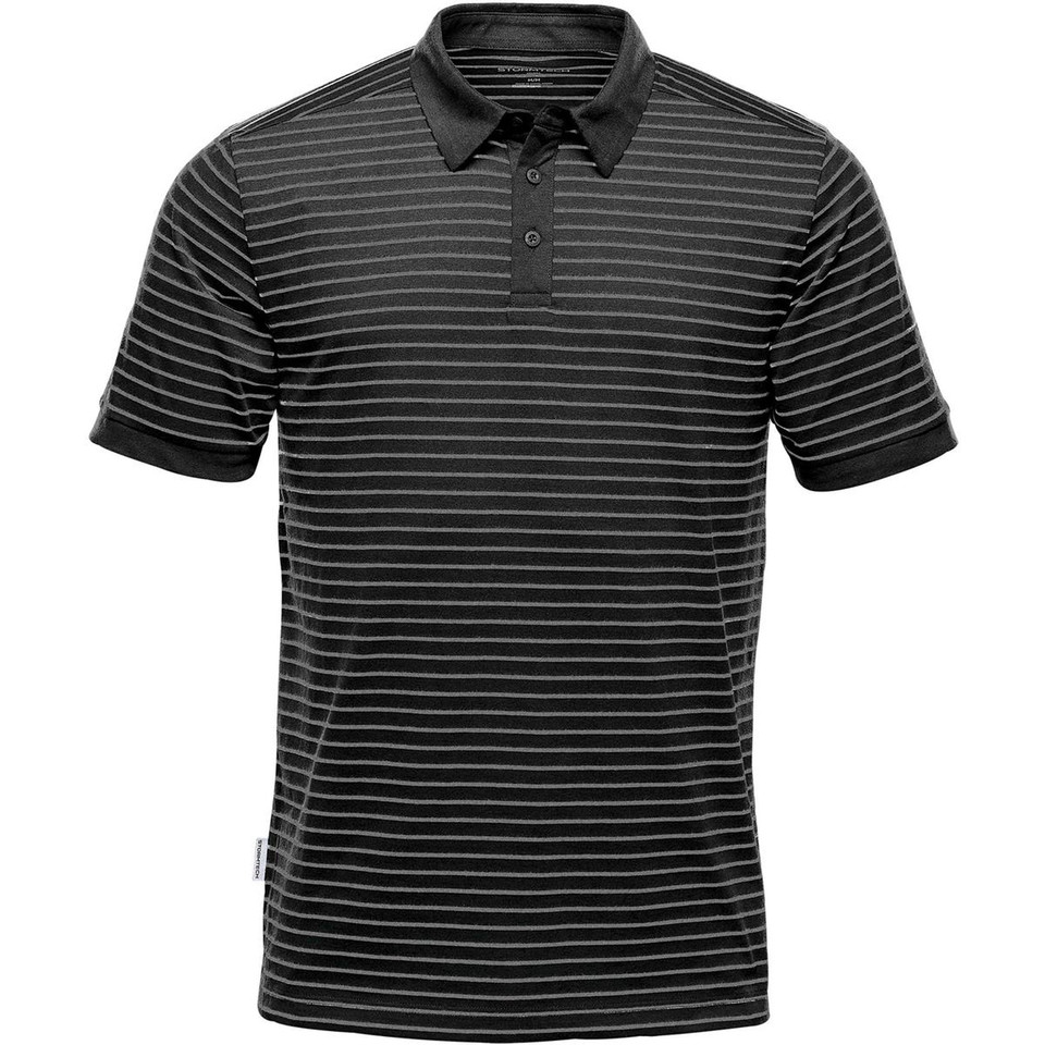 Men's Railtown UPF 50+ Polo - Black/Grey Heather