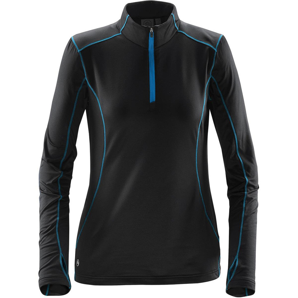 Women's Pulse Fleece Pullover - Black/Electric Blue