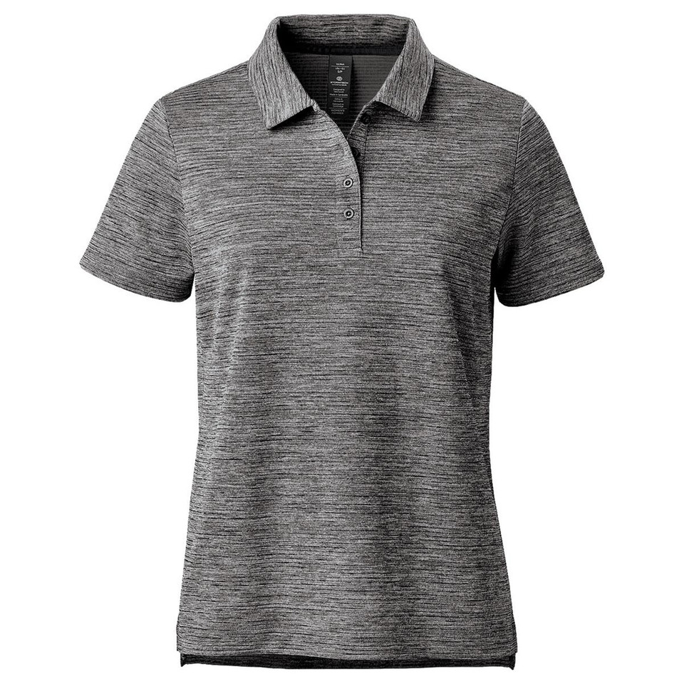 Bulk Buy Women's Recycled Sports Eco Polo - Grey Mix