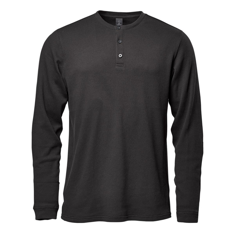Stormtech Men's Eco-Waffle Henley Tee -Graphite Grey