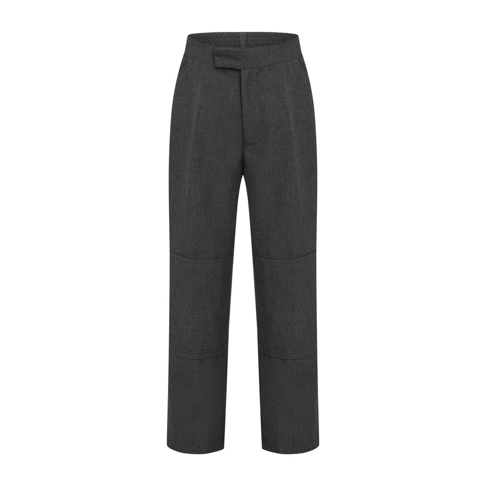 Reinforced Knee School Trousers - Dark Grey Melange