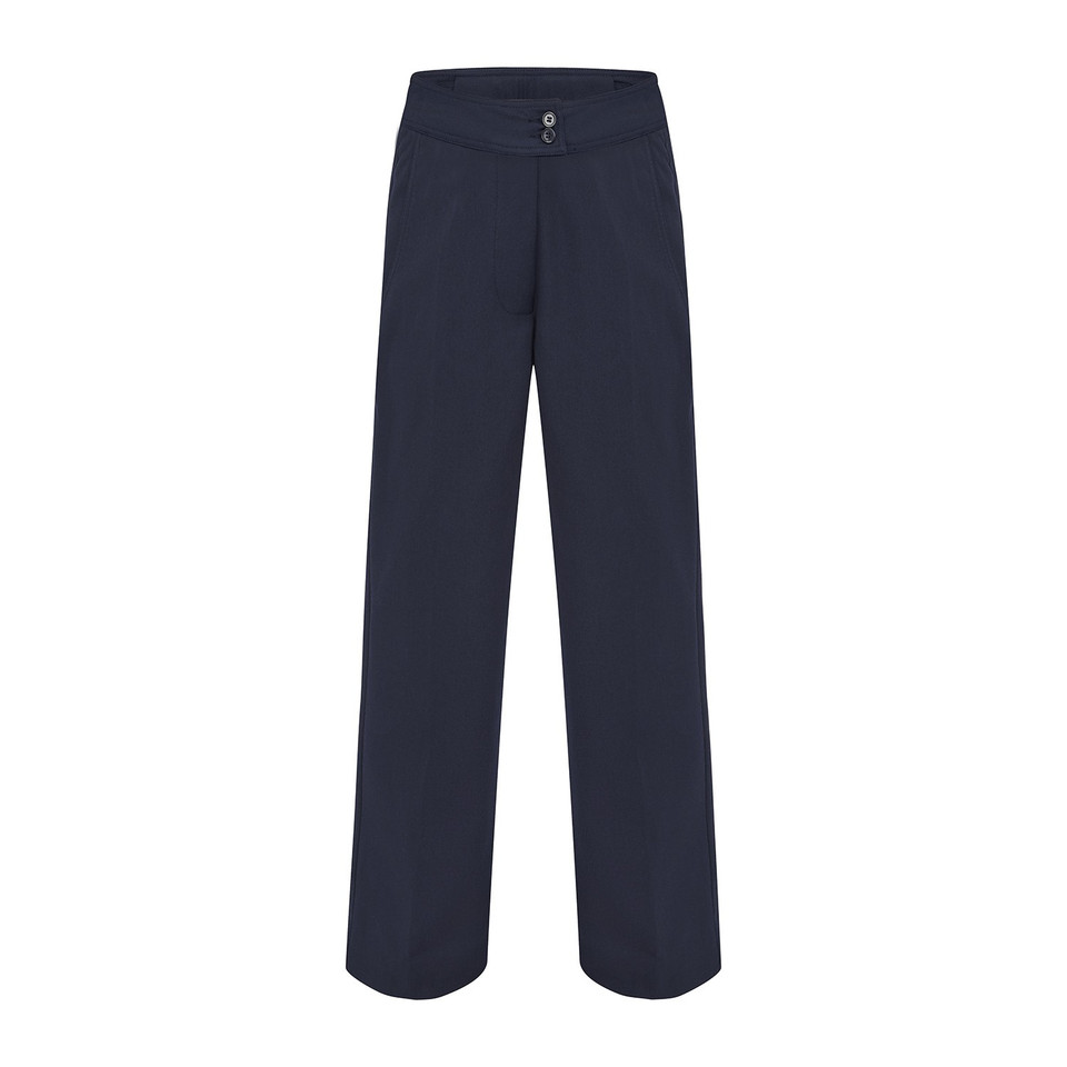Girls Formal Stain Resistant School Trouser Pants - Deep Navy
