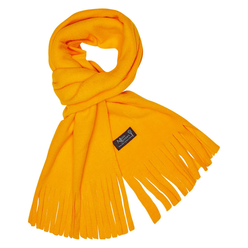 Pack of 5 Soft, Non-Itch Polar Fleece Scarf - Gold Yellow