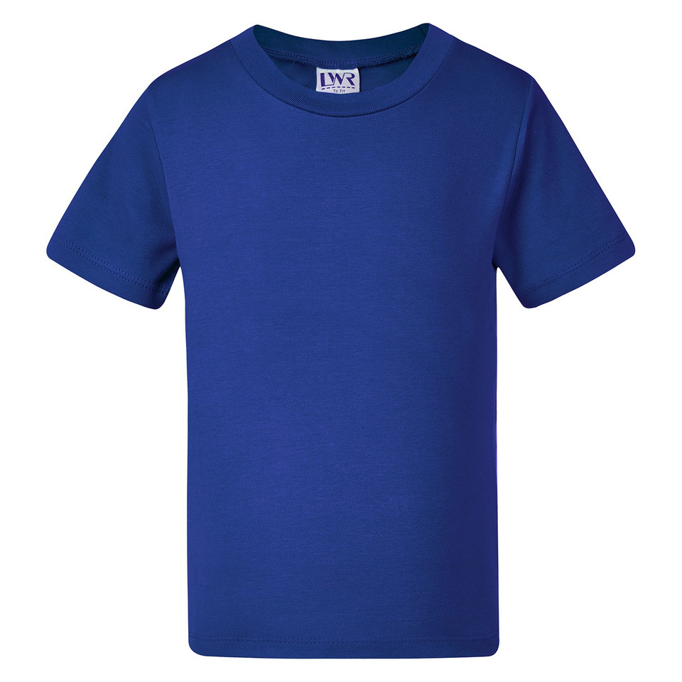 Kids Plain School Cotton T-Shirt - Royal