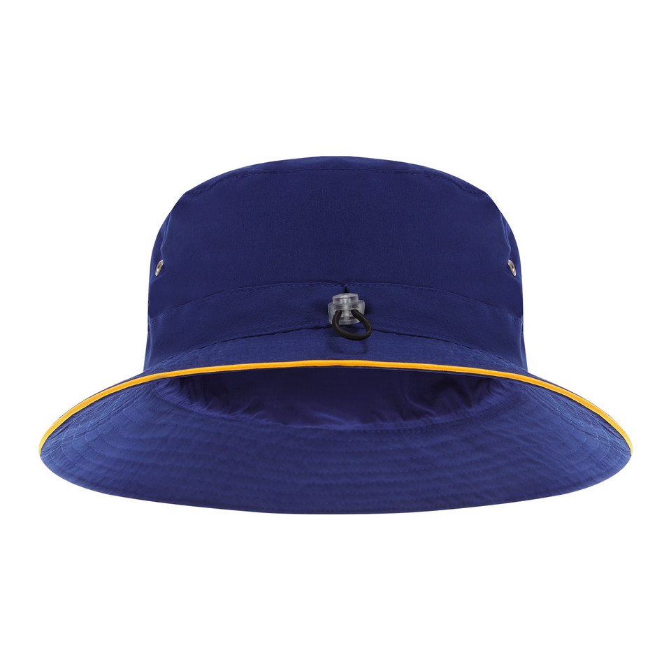 Pack of 25 Kids Bucket Hat with Contrast Trim - Dark Royal/Gold