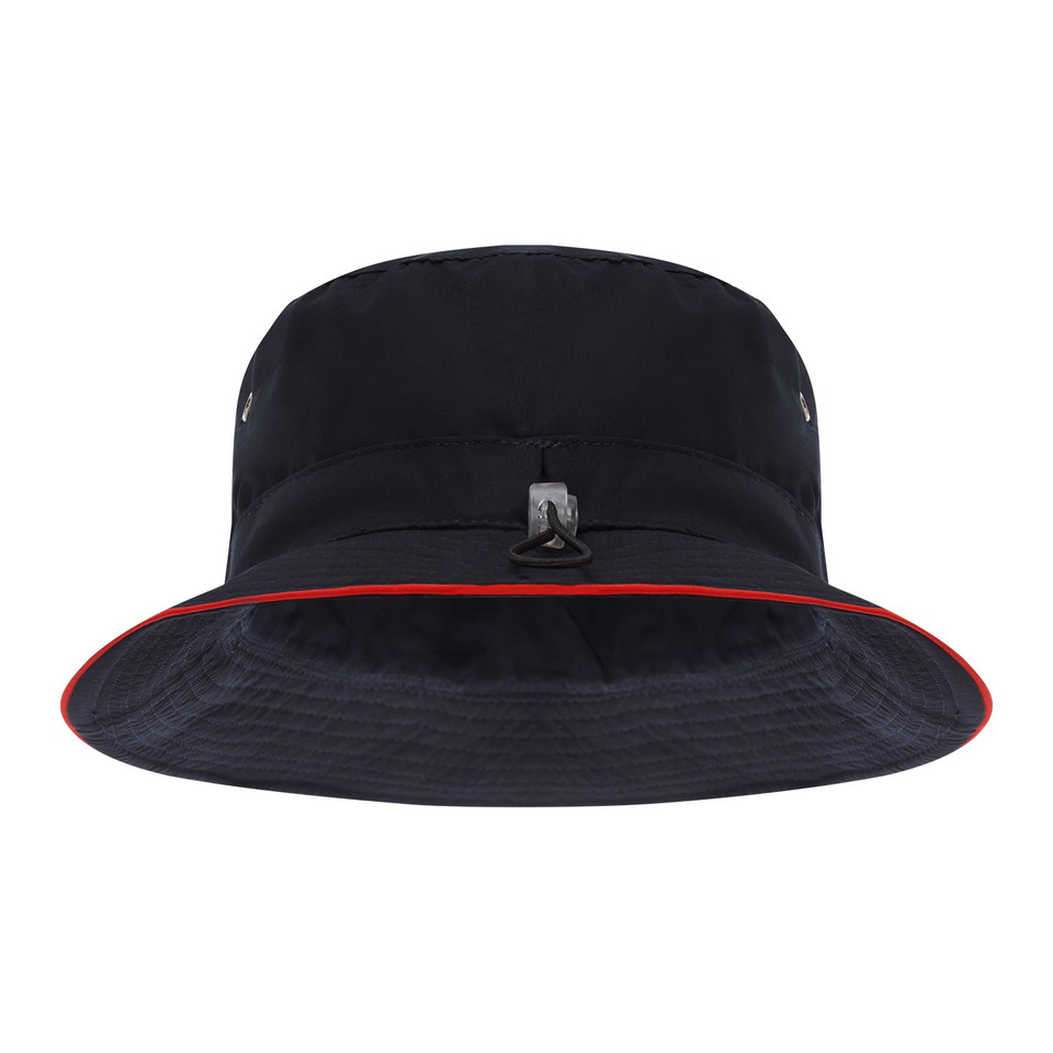 Pack of 25 Kids Bucket Hat with Contrast Trim - Dark Navy/Red