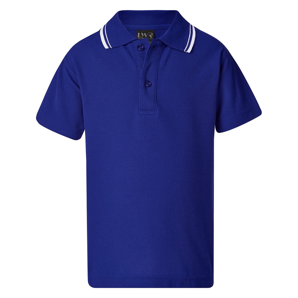 Shop Kids/Adult Twin Stripe School Polo - Royal/Royal/White