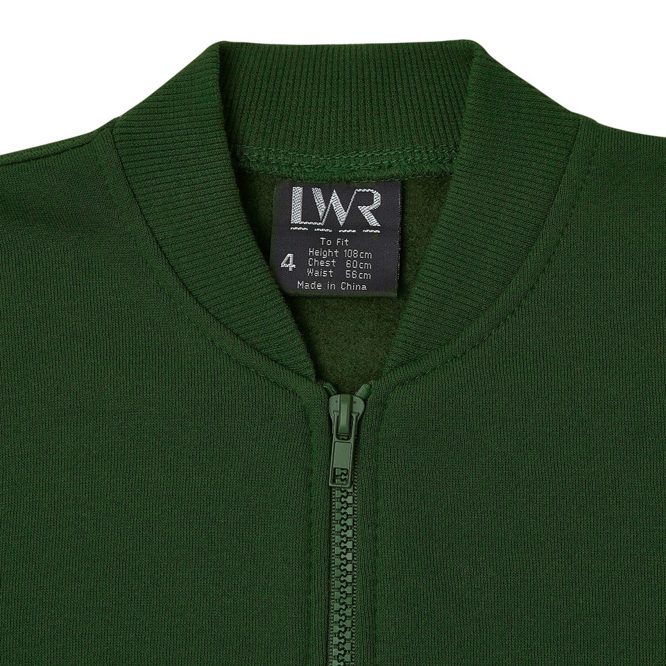 Kids/Youth Heavyweight Fleecy Zip Jacket - Collar