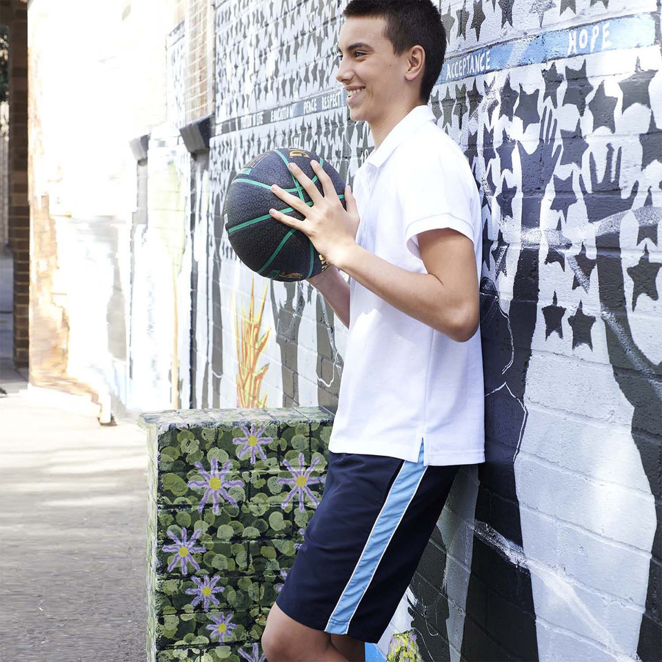 Shop Kids Microfibre Shorts with Contrast Panel