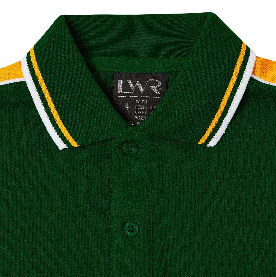 Shop Kids Pique Knit Sports Polo Shirt - Collar