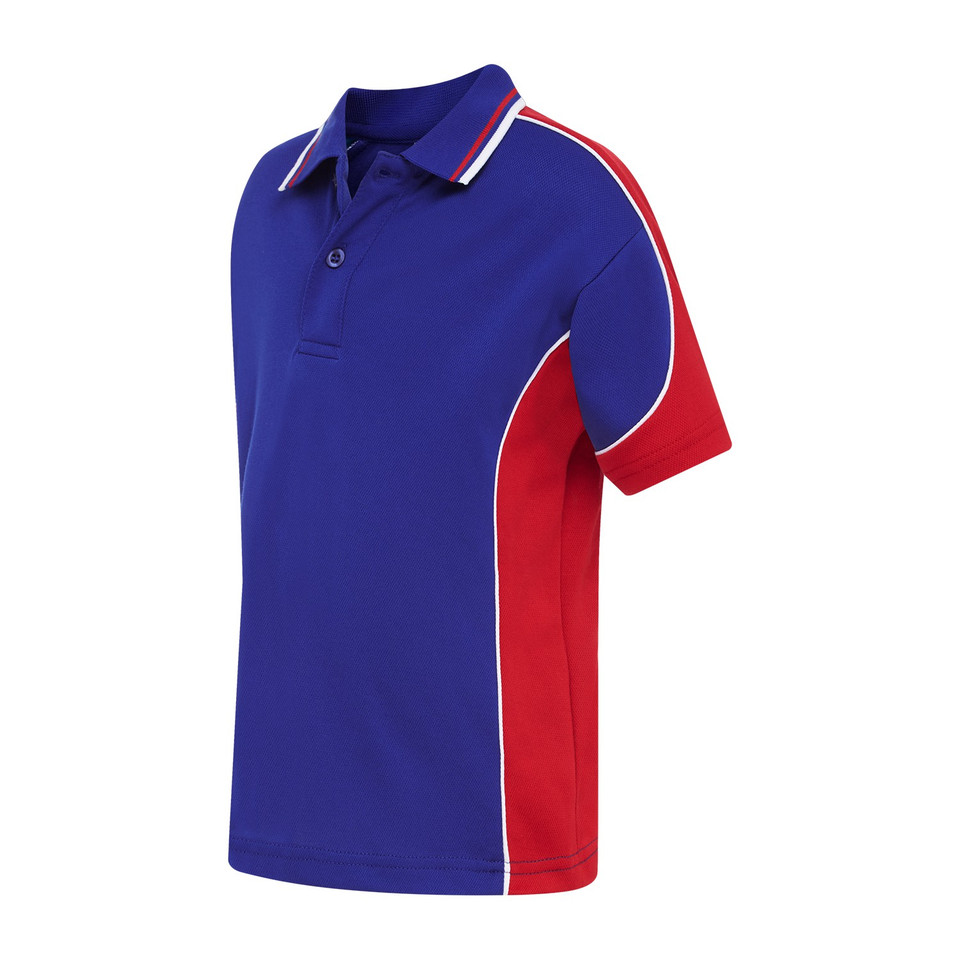 Cotton Back Team Sports Polo - Royal/Red