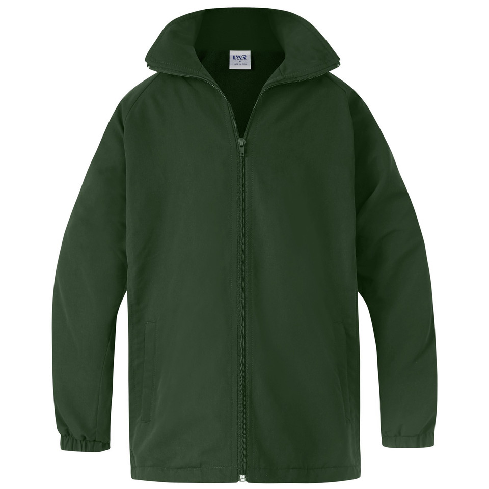 Kids/Youth Polar Fleece Lined Microfibre Jacket - Dark Bottle