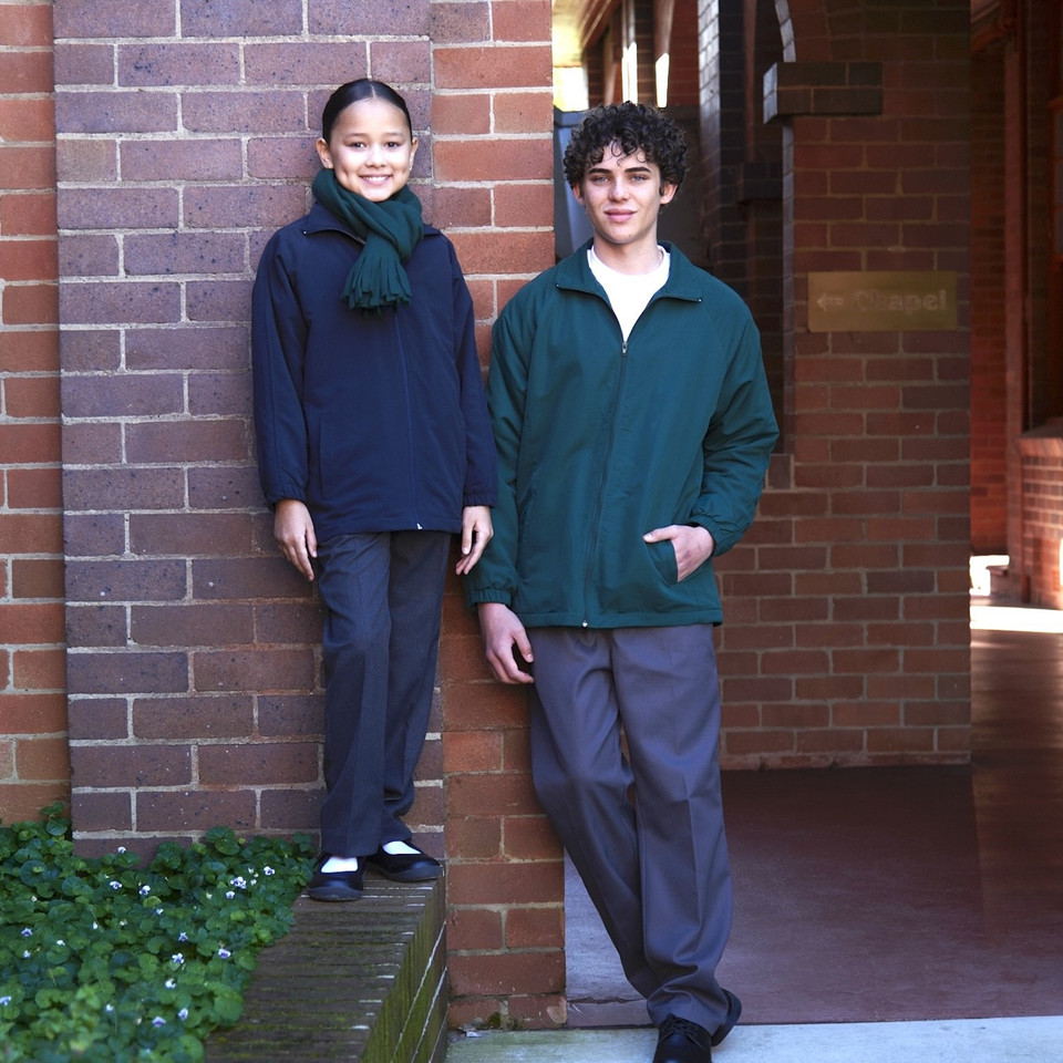 Kids/Youth Polar Fleece Lined Microfibre Jacket Schoolwear