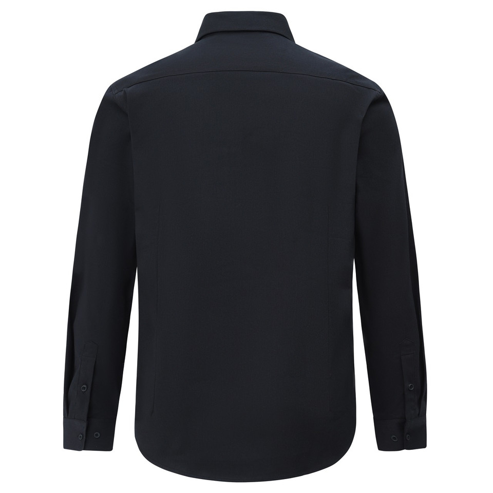 MONTROSE black cotton blend long sleeve shirt for men in smart casual style