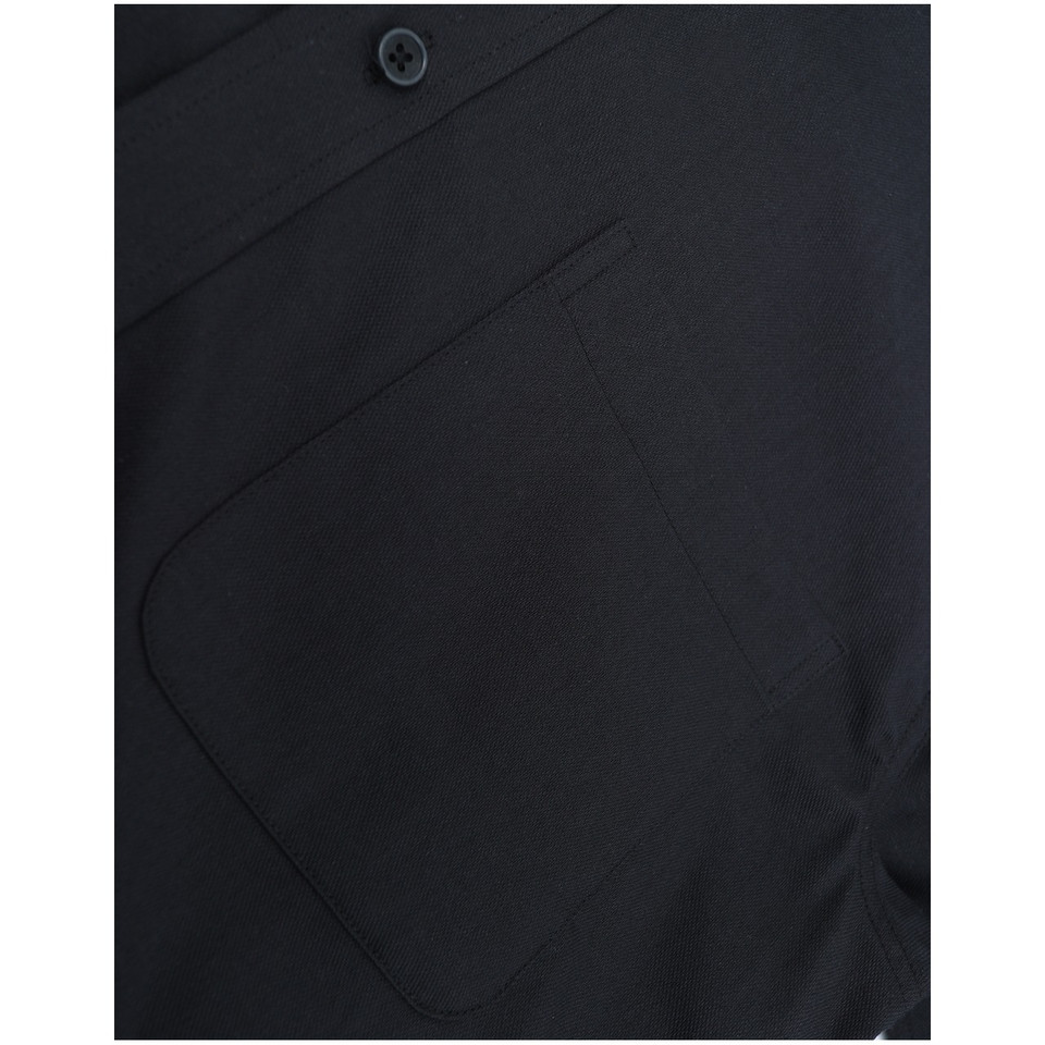MONTROSE black cotton blend long sleeve shirt for men in smart casual style