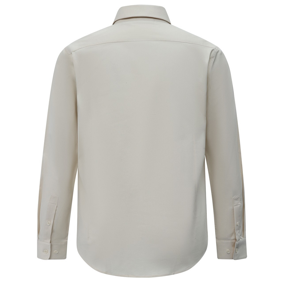 MONTROSE men's natural cotton blend long sleeve shirt in smart casual relaxed fit
