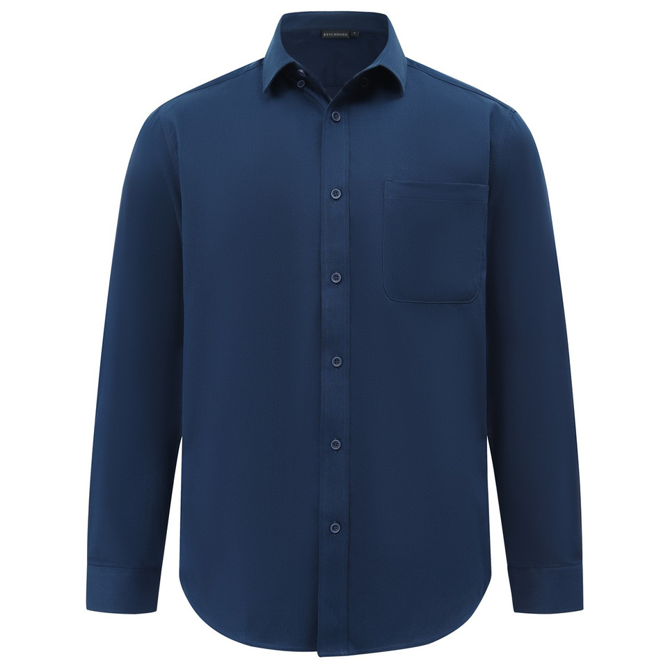MONTROSE Mens Smart Casual Cotton Blend L/S Shirt - studio flat lay