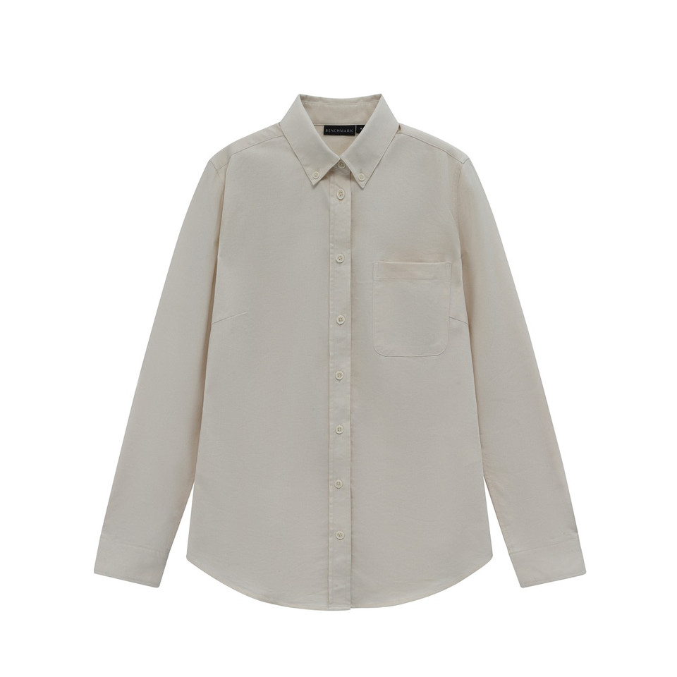 MONTROSE women's natural cotton blend long sleeve shirt for smart casual workwear