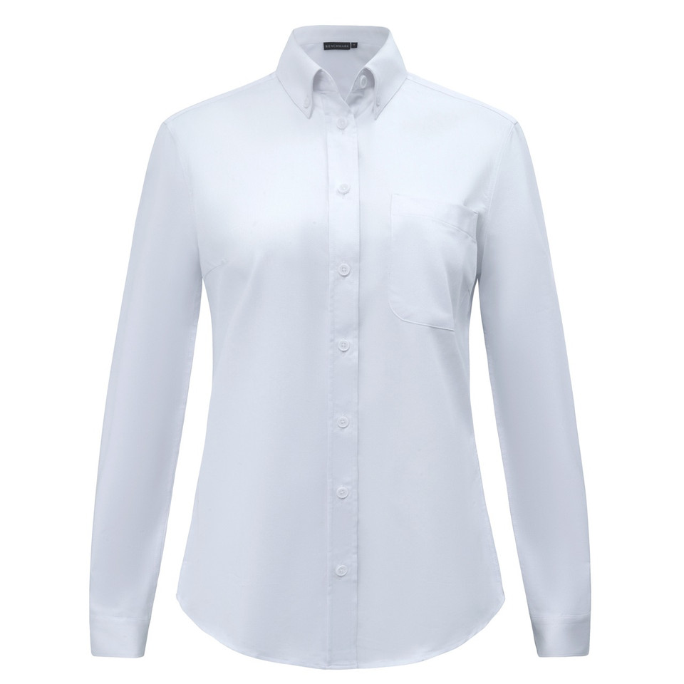 MONTROSE white cotton blend long sleeve shirt for women in smart casual style
