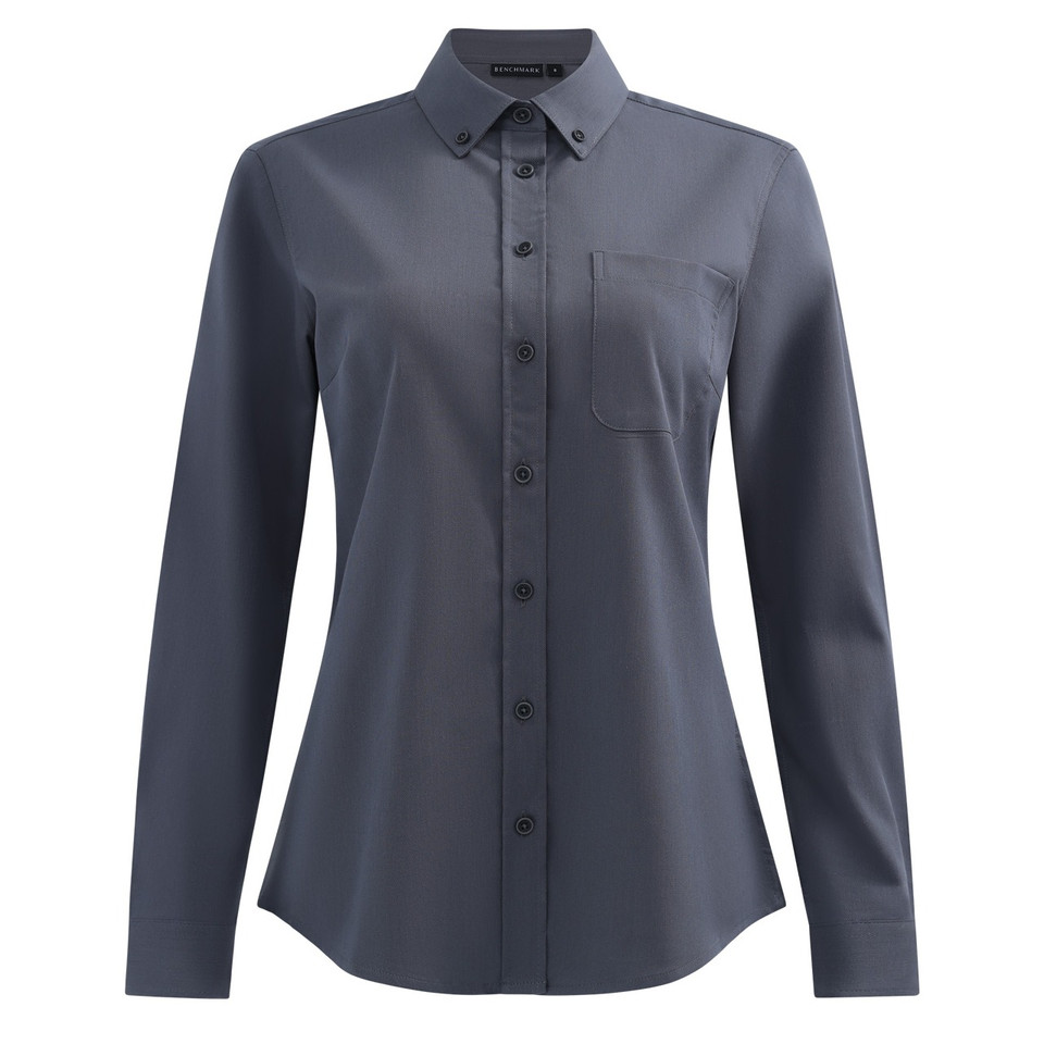 MONTROSE Womens Smart Casual Cotton Blend L/S Shirt - studio flat lay