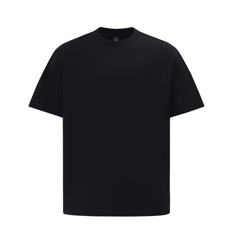 Black TALLINN unisex heavy cotton oversized tee with relaxed boxy fit on white background