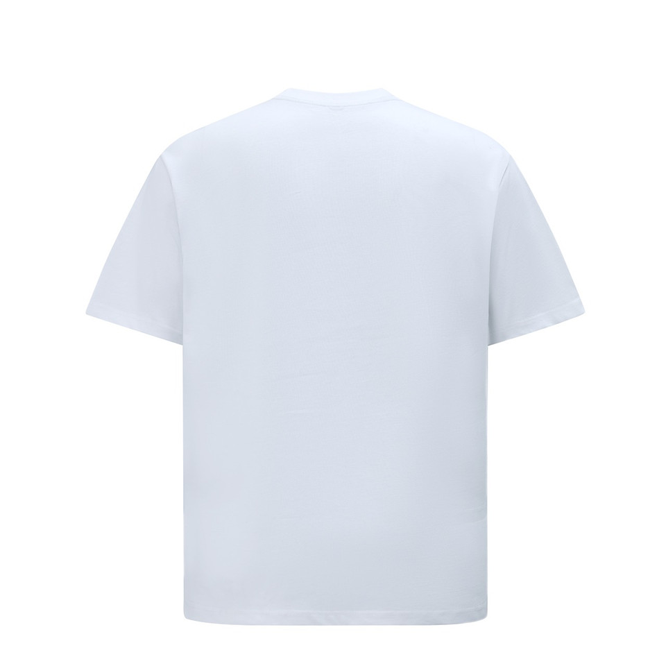 White unisex heavy cotton oversized tee in boxy relaxed fit - back view