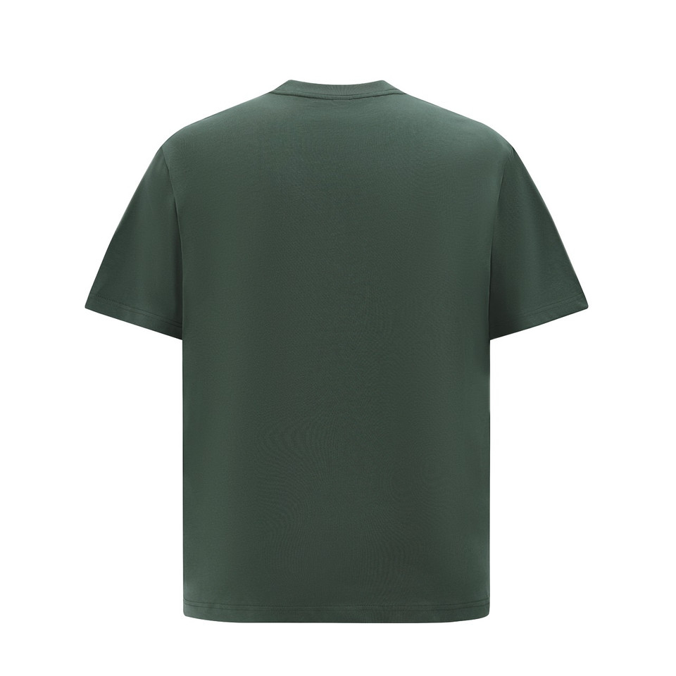 Army Green unisex heavy cotton oversized tee in boxy relaxed fit - back view