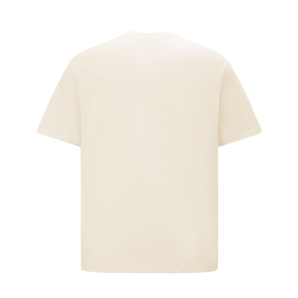 Natural unisex heavy cotton oversized tee in boxy relaxed fit - back view
