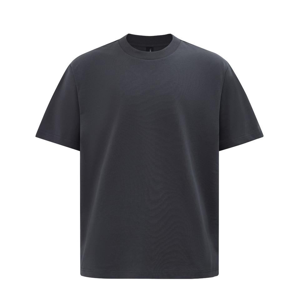 Storm Grey unisex heavy cotton oversized tee in boxy relaxed fit - flat studio shot