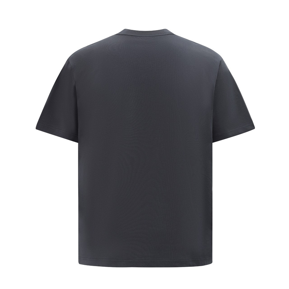 Storm Grey unisex heavy cotton oversized tee in boxy relaxed fit - back view