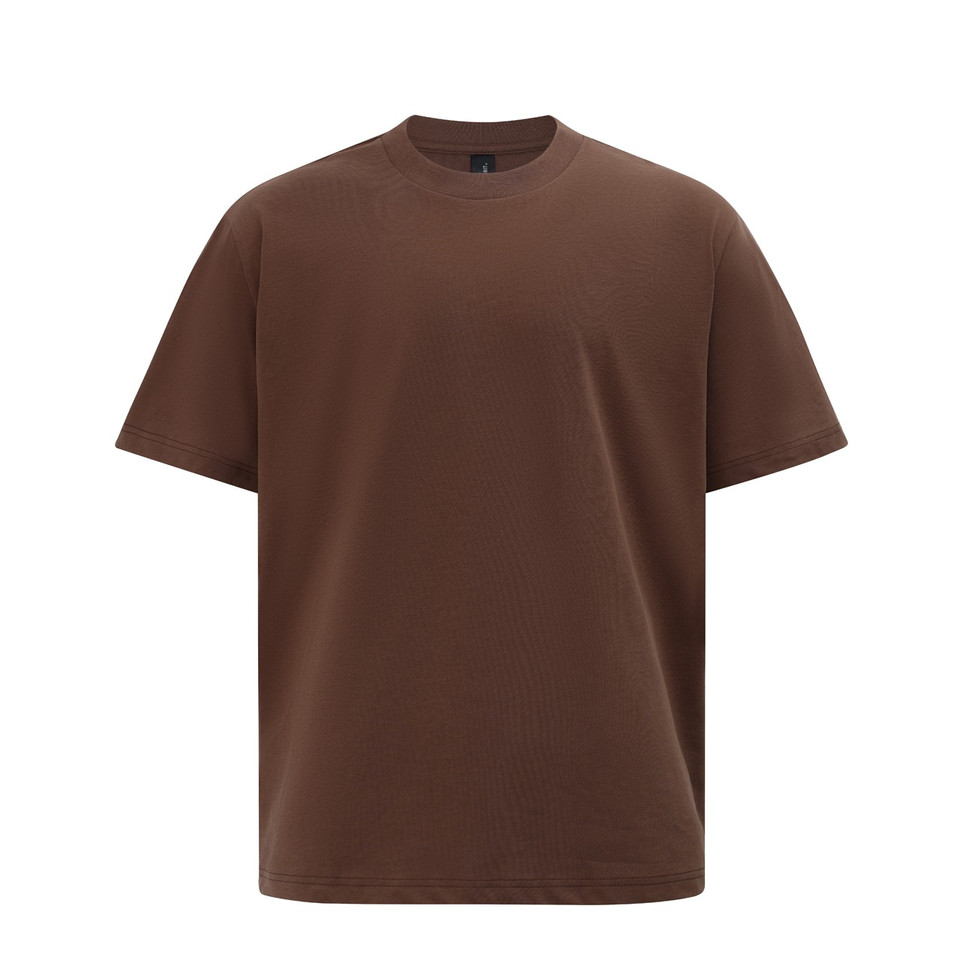Walnut unisex heavy cotton oversized tee in boxy relaxed fit - flat studio shot