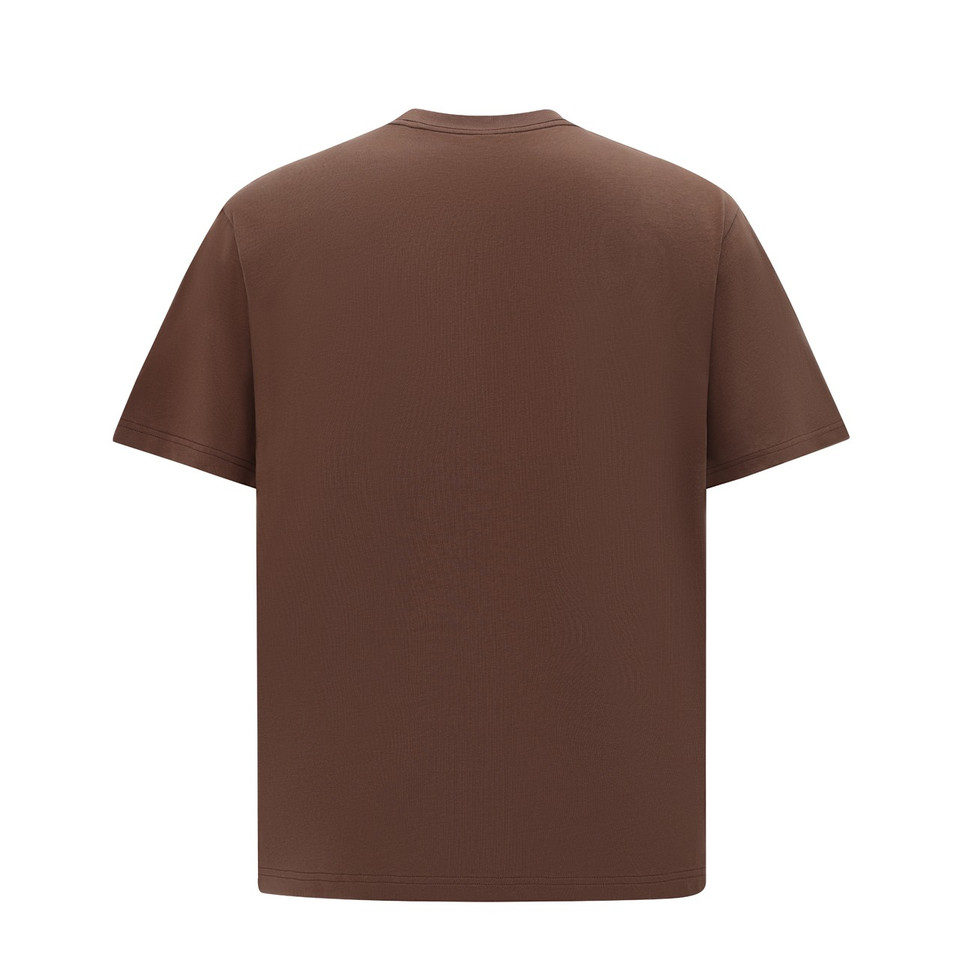 Walnut unisex heavy cotton oversized tee in boxy relaxed fit - back view