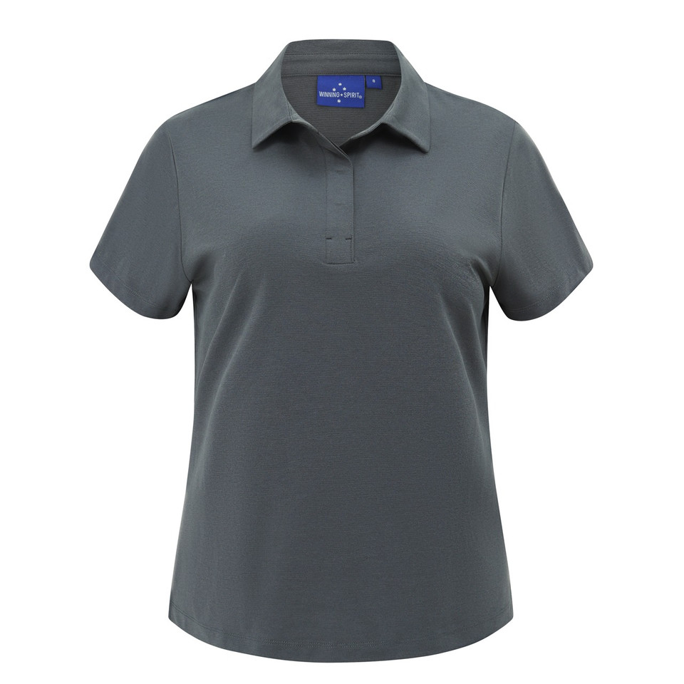Storm Grey womens high performance graphene polo with UPF 50+ - flat studio shot