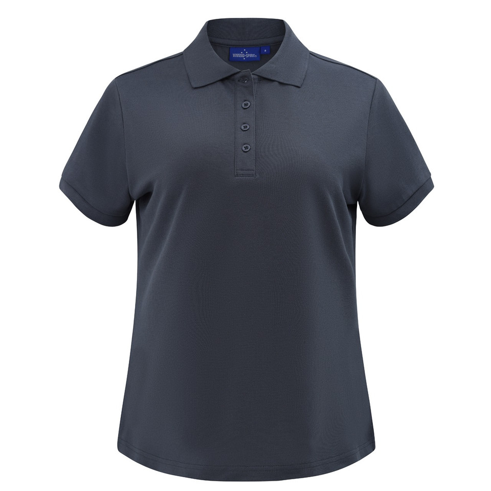 Storm grey PESCARA women's classic cotton poly pique short sleeve polo shirt