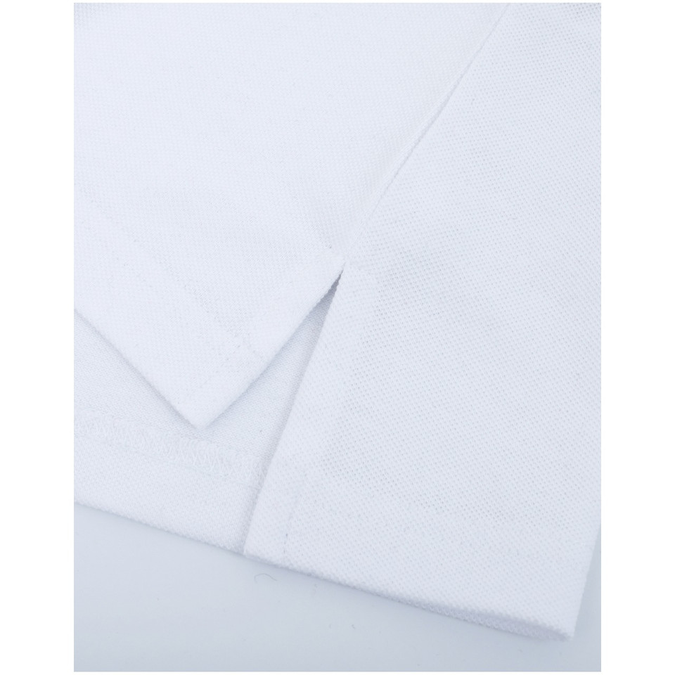White womens classic cotton poly pique short sleeve polo - additional view