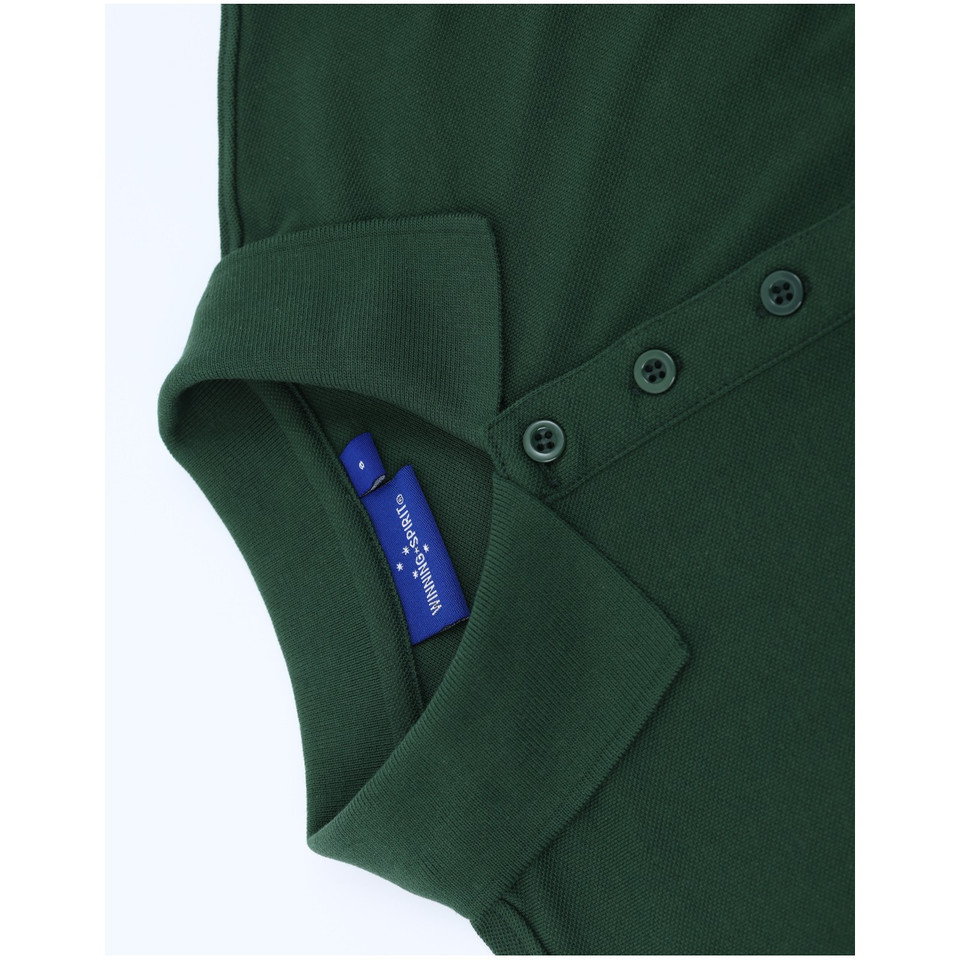 Forest Green womens classic cotton poly pique short sleeve polo - additional view