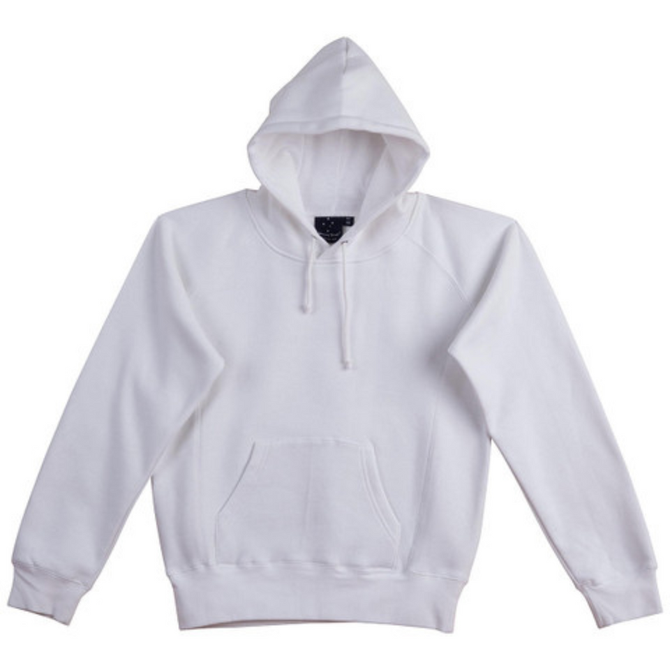 Womens Fleecy Plain Hoodie White FL08 Blank Clothing