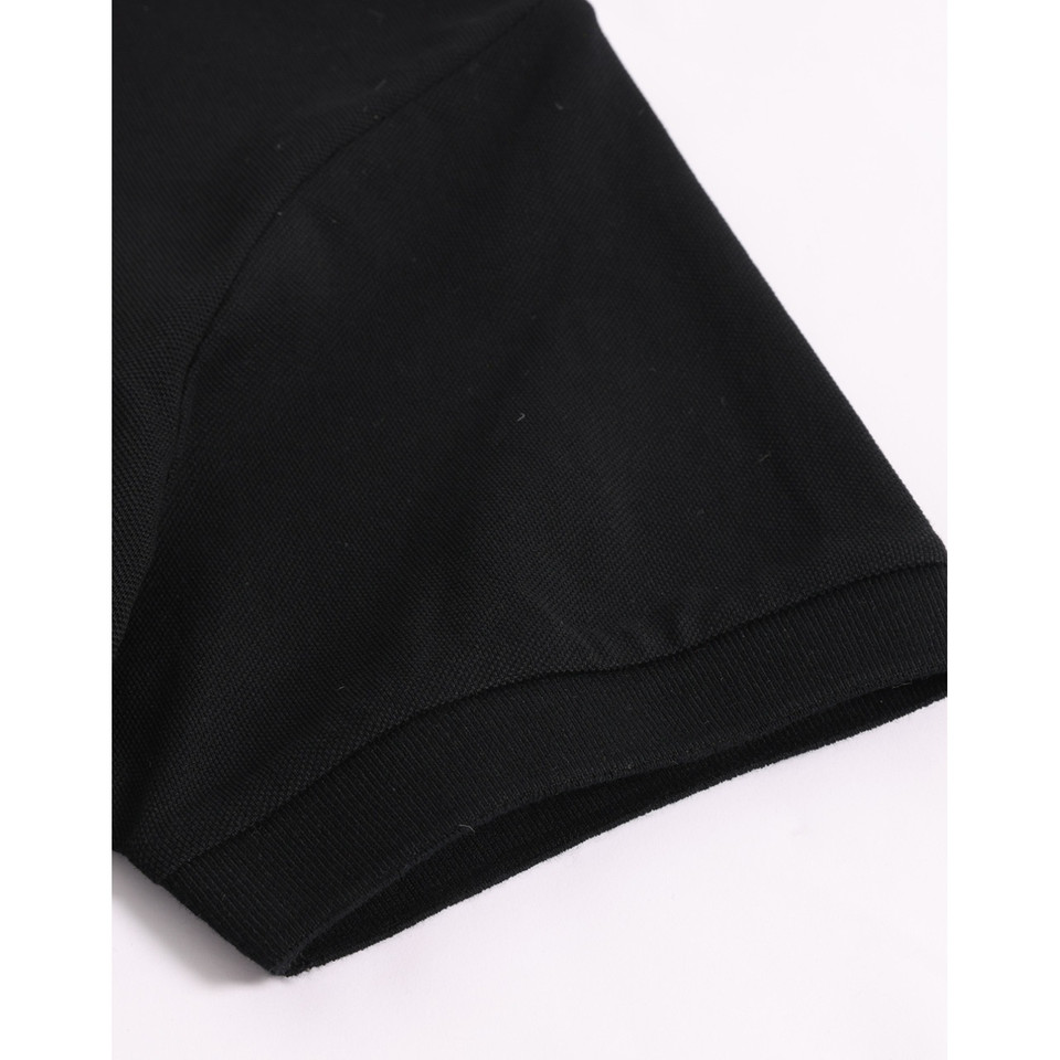 BAHAMA women's black cotton pique polo - sleeve and cuff detail