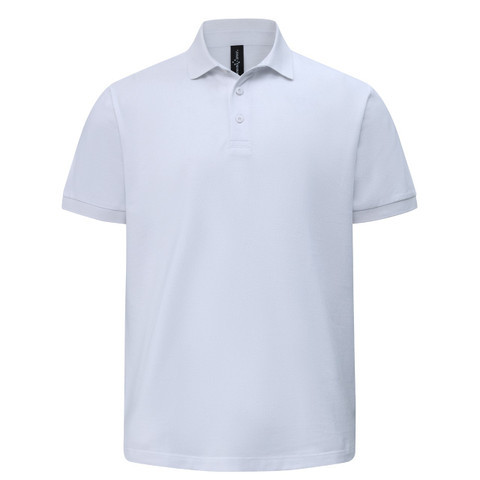BAHAMA men's white cotton pique polo - front view