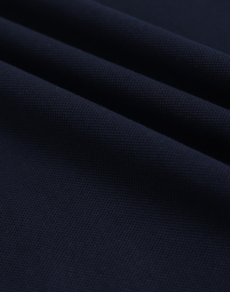 BAHAMA men's navy cotton pique polo - pique fabric texture detail