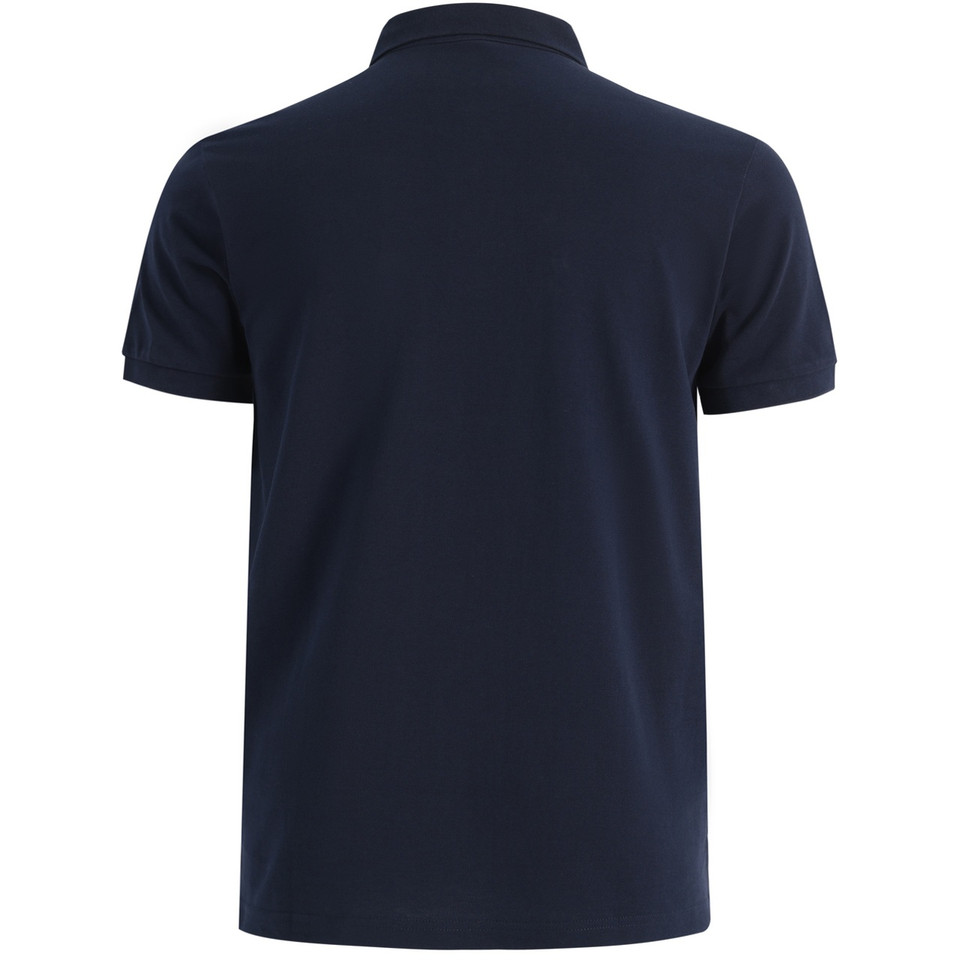 BAHAMA men's navy cotton pique polo - back view