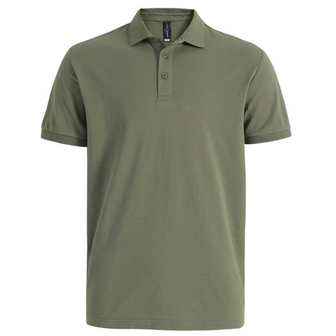 BAHAMA men's olive green cotton pique polo - front view