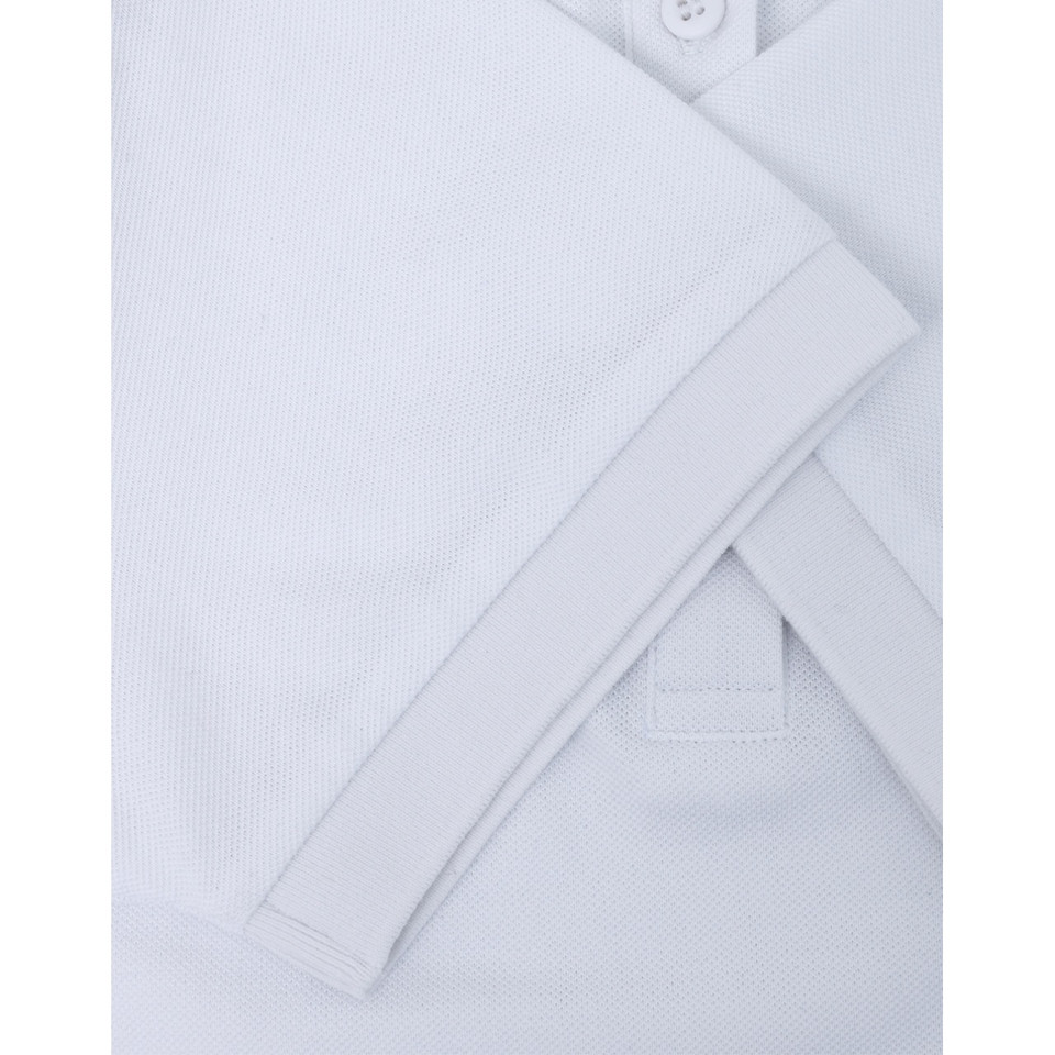 BAHAMA women's white cotton pique polo - sleeve and cuff detail