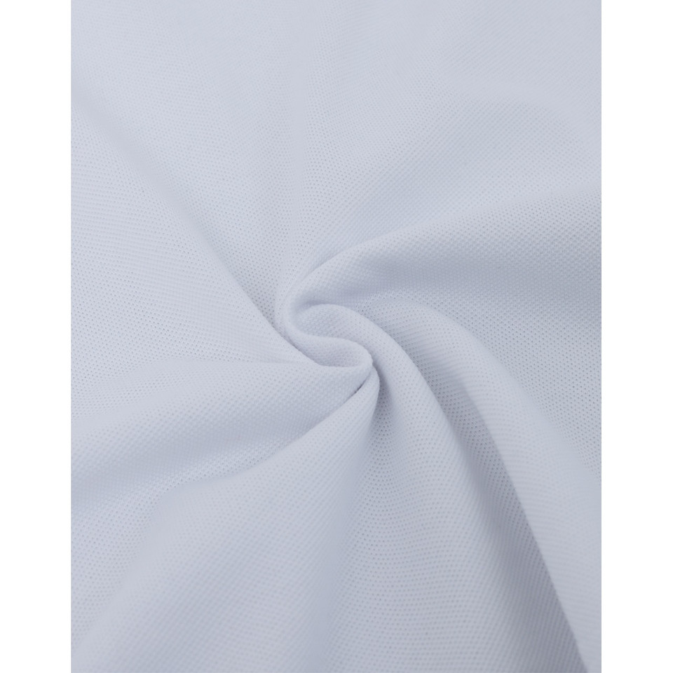 BAHAMA women's white cotton pique polo - pique fabric texture detail