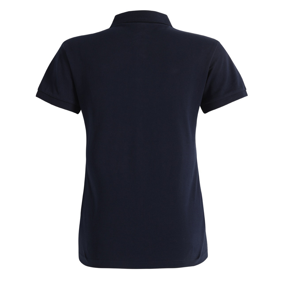 BAHAMA women's navy cotton pique polo - back view