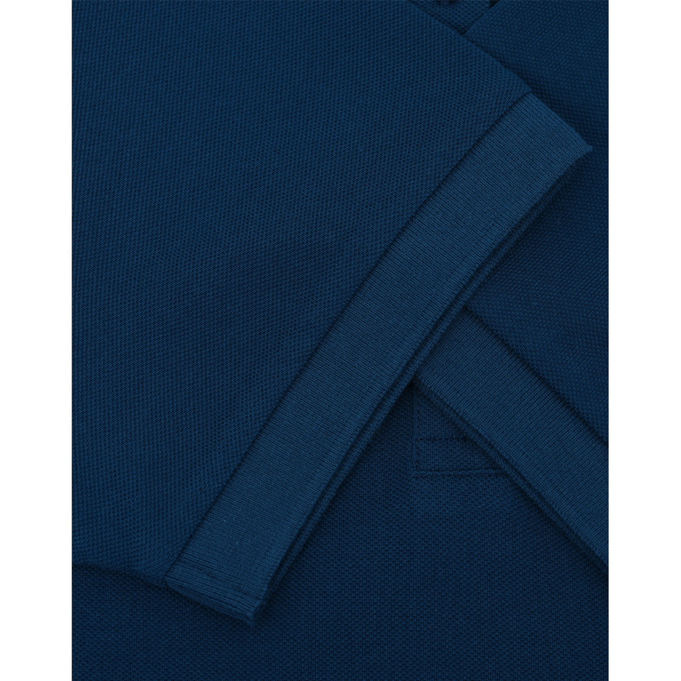 BAHAMA women's ocean blue cotton pique polo - sleeve and cuff detail